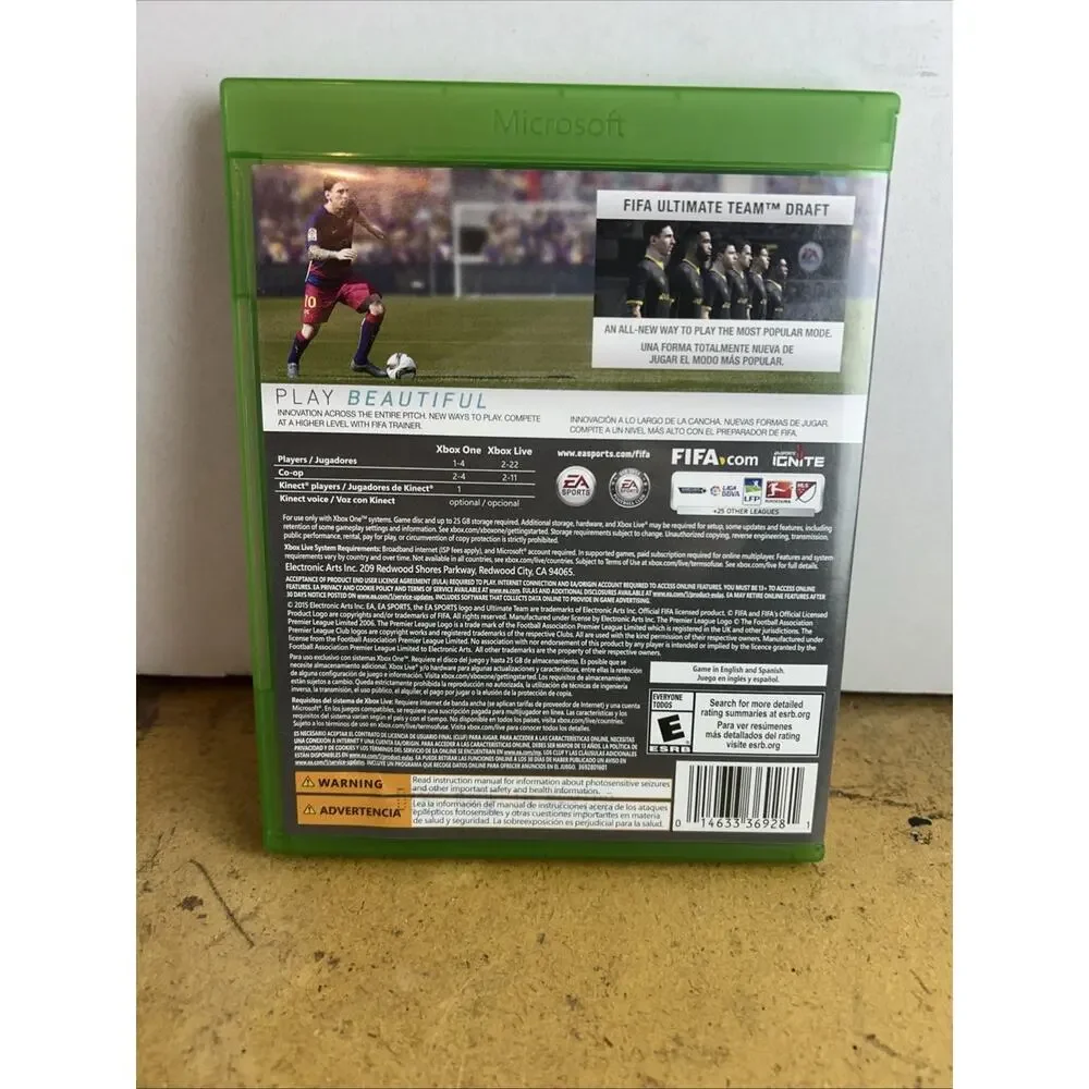 FIFA 16 Xbox One EA Sports Soccer Game Lionel Messi 2015